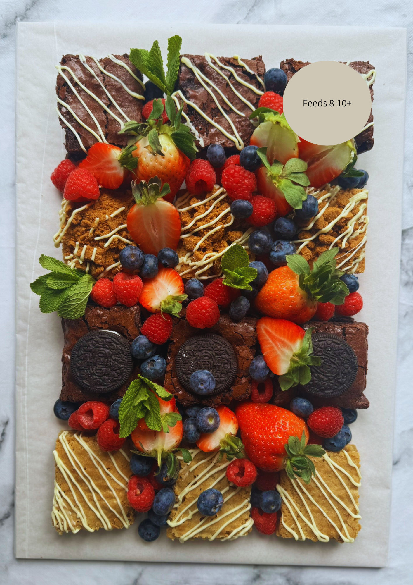Our Brownie, Blondie & Berry Dessert Platter